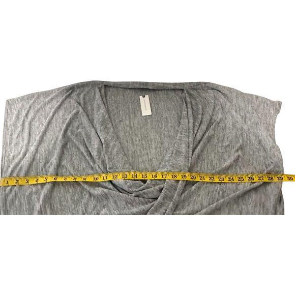 NWTs ANTHROPOLOGIE SATURDAY SUNDAY WRAP GRAY SHORT SLEEVE SWEATER PULLOVER - Picture 5 of 11